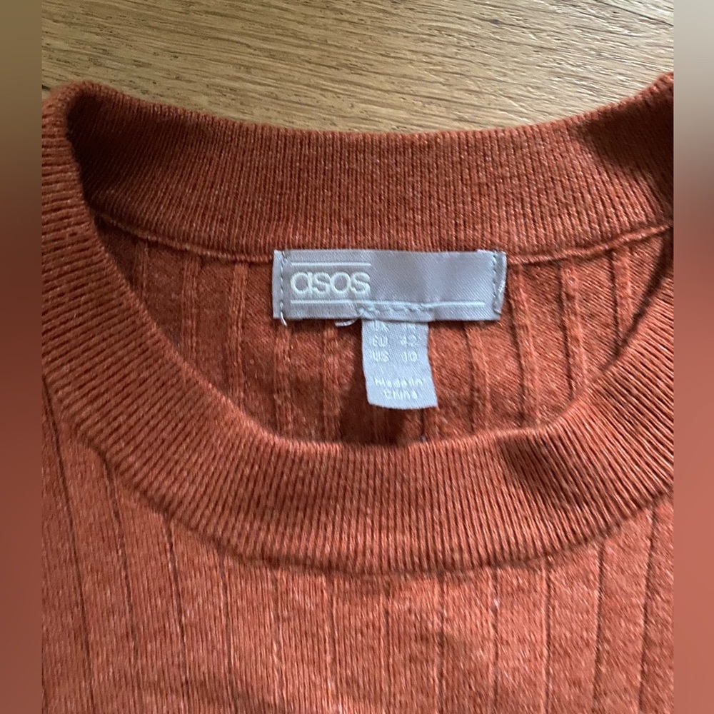 Soft Rust Ribbed Sweater - Picture 3 of 3